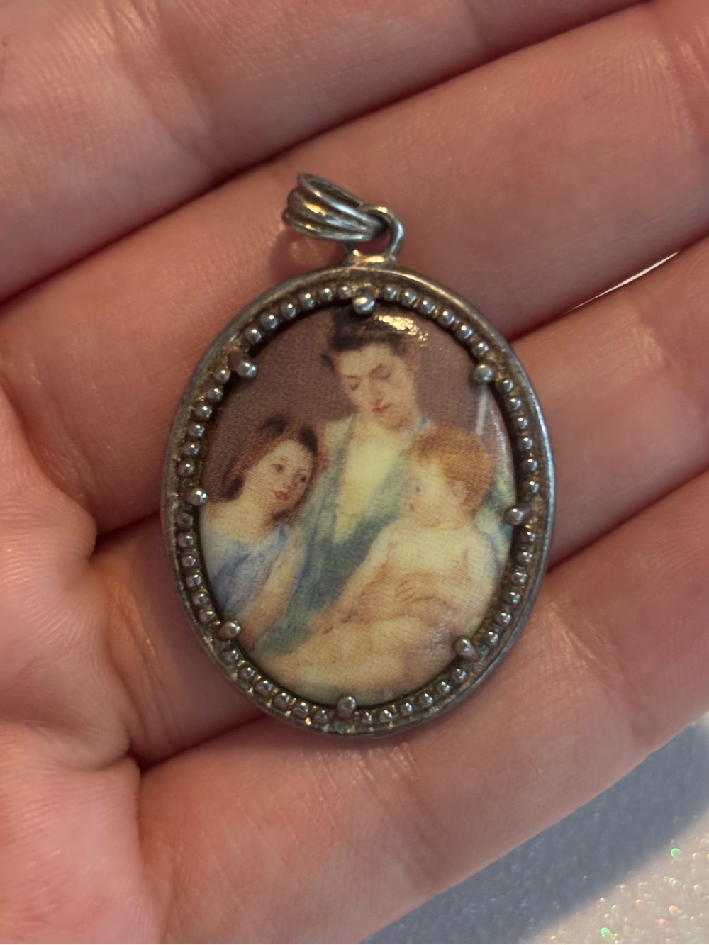 Vintage Sterling Silver 'Mother' Pendant